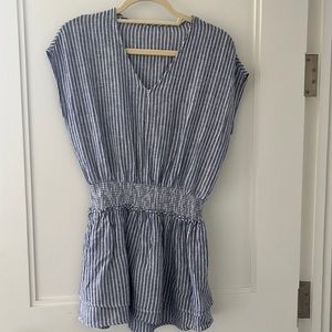 Rails blue and white striped dress, size S